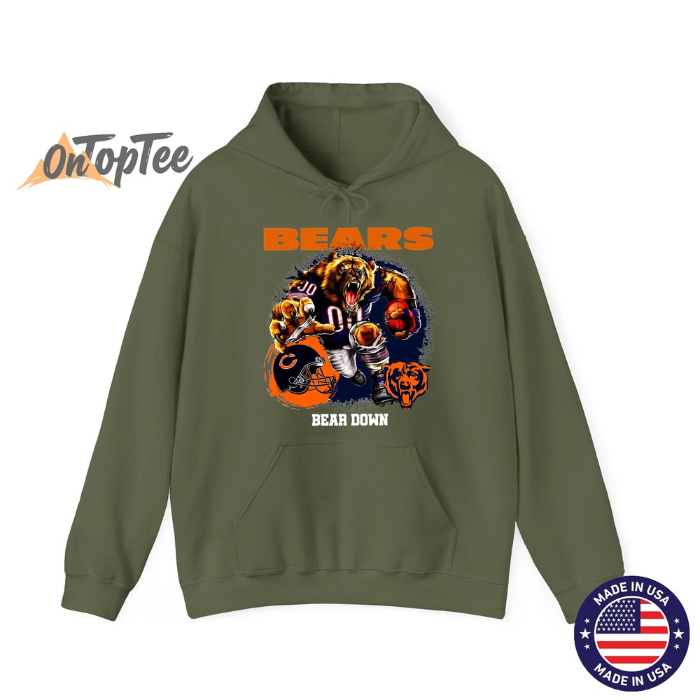 Chicago Bears Bear Down Football Game Day T-Shirt Chicago Bears Bear Down Football Game Day T-Shirt