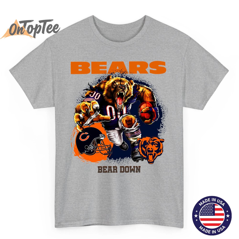 Chicago Bears Bear Down Football Game Day T-Shirt Chicago Bears Bear Down Football Game Day T-Shirt