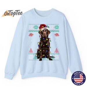 Chocolate Labrador Ugly Christmas Dog Love Sweatshirt 04