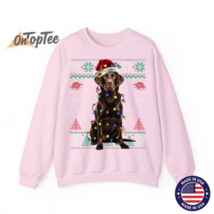 Chocolate Labrador Ugly Christmas Dog Love Sweatshirt 05