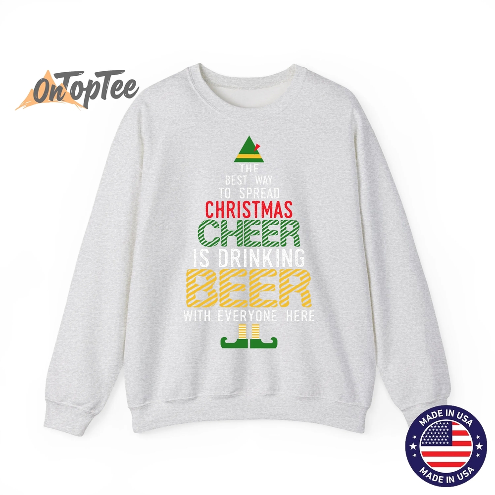 Christmas Cheer Elf Funny Naughty Santa Elf Beer Sweatshirt Christmas Cheer Elf Funny Naughty Santa Elf Beer Sweatshirt