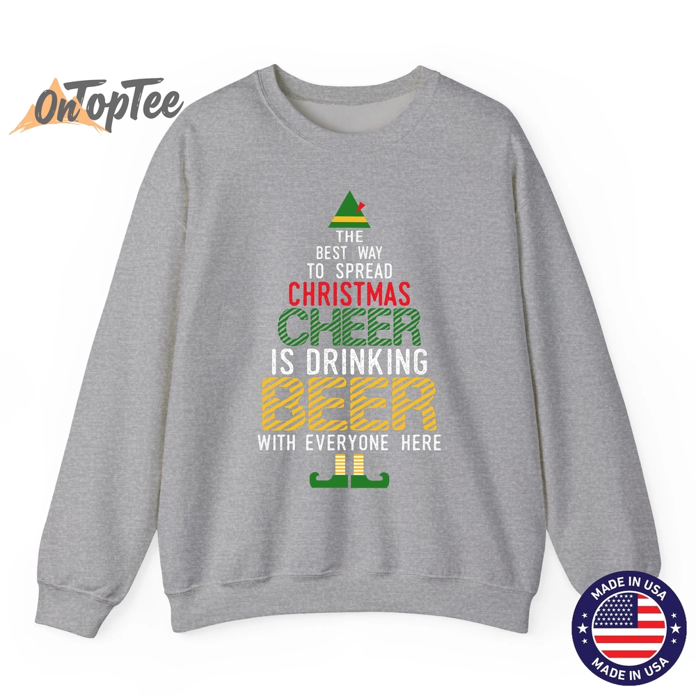 Christmas Cheer Elf Funny Naughty Santa Elf Beer Sweatshirt Christmas Cheer Elf Funny Naughty Santa Elf Beer Sweatshirt