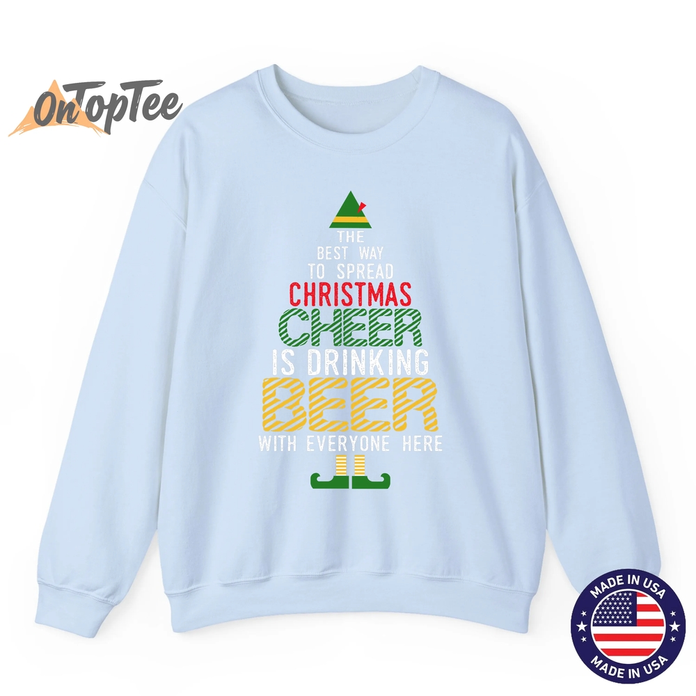 Christmas Cheer Elf Funny Naughty Santa Elf Beer Sweatshirt Christmas Cheer Elf Funny Naughty Santa Elf Beer Sweatshirt