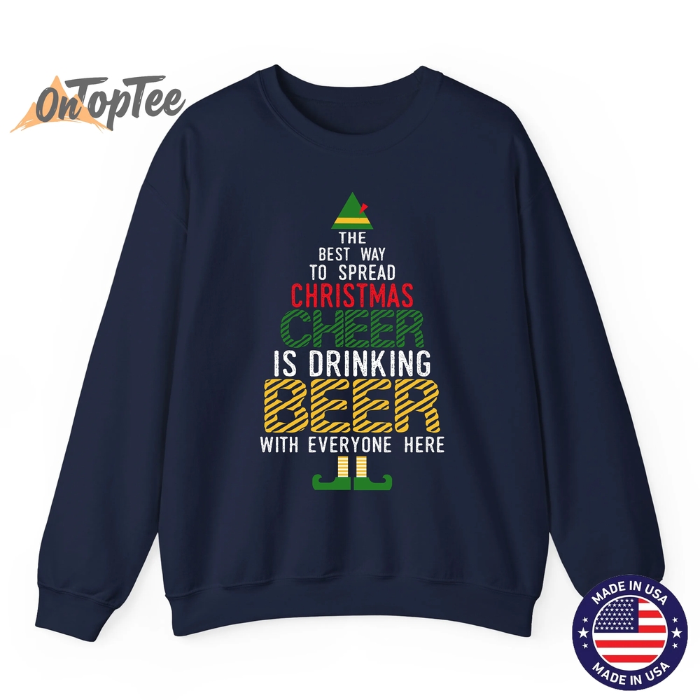 Christmas Cheer Elf Funny Naughty Santa Elf Beer Sweatshirt Christmas Cheer Elf Funny Naughty Santa Elf Beer Sweatshirt