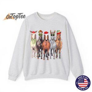 Christmas Horses Sweatshirt 02