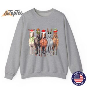 Christmas Horses Sweatshirt 03