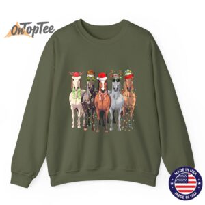 Christmas Horses Sweatshirt 09