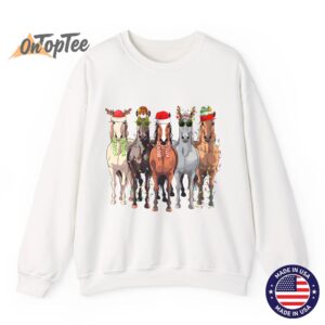 Christmas Horses Sweatshirt 11