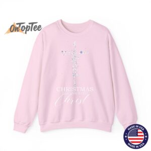Christmas begins with Christ Jesus Faithful Christian Light Sweatshirt 05