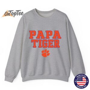 Clemson Tigers Dad Papa Tiger Logo Sweatshirt 02