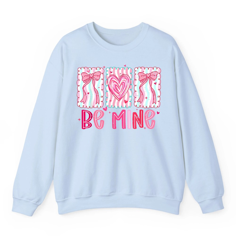 Coquette Bow Pink Heart Be Mine XOXO Funny Valentine Girly Sweatshirt Coquette Bow Pink Heart Be Mine XOXO Funny Valentine Girly Sweatshirt