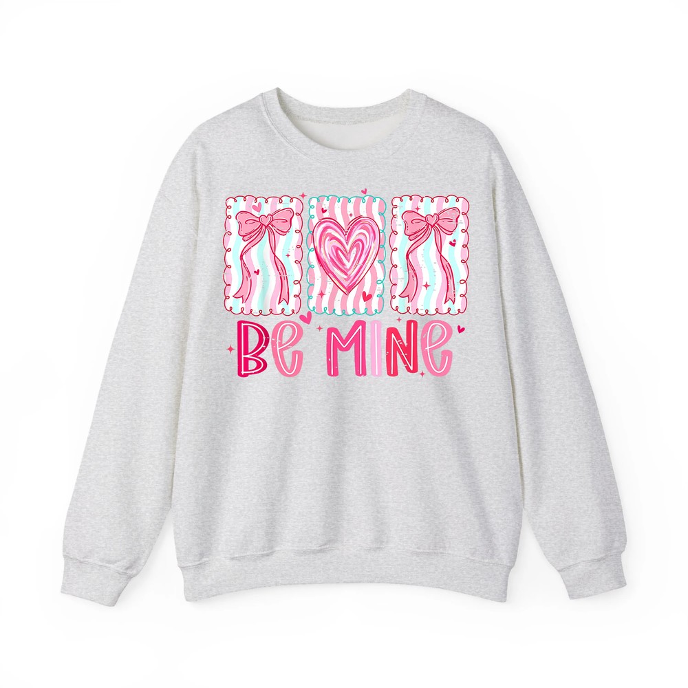 Coquette Bow Pink Heart Be Mine XOXO Funny Valentine Girly Sweatshirt Coquette Bow Pink Heart Be Mine XOXO Funny Valentine Girly Sweatshirt