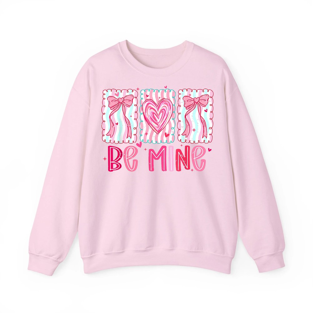 Coquette Bow Pink Heart Be Mine XOXO Funny Valentine Girly Sweatshirt Coquette Bow Pink Heart Be Mine XOXO Funny Valentine Girly Sweatshirt