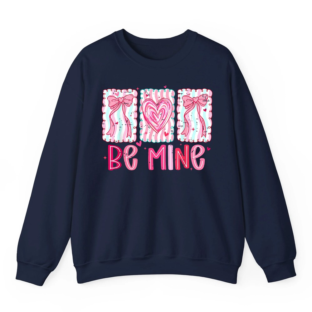 Coquette Bow Pink Heart Be Mine XOXO Funny Valentine Girly Sweatshirt Coquette Bow Pink Heart Be Mine XOXO Funny Valentine Girly Sweatshirt