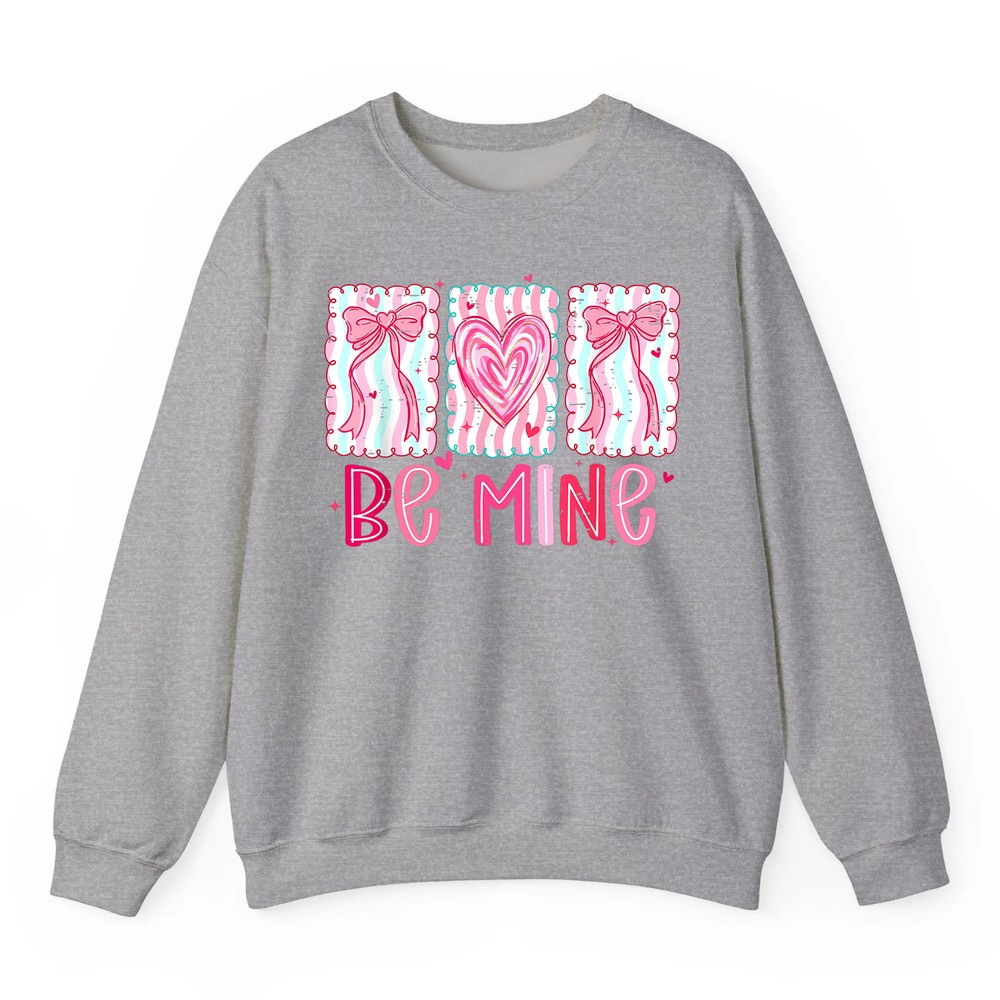 Coquette Bow Pink Heart Be Mine XOXO Funny Valentine Girly Sweatshirt Coquette Bow Pink Heart Be Mine XOXO Funny Valentine Girly Sweatshirt