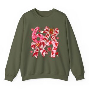 Coquette Six Seven Funny 67 Meme 6 7 Valentine Women Girls Sweatshirt 03