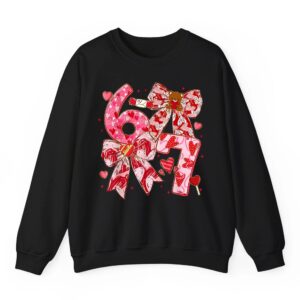 Coquette Six Seven Funny 67 Meme 6 7 Valentine Women Girls Sweatshirt 05