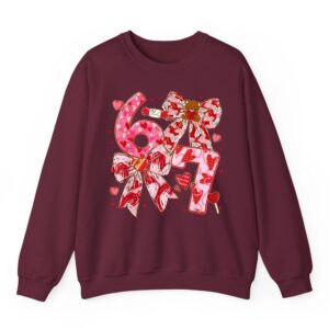 Coquette Six Seven Funny 67 Meme 6 7 Valentine Women Girls Sweatshirt 06