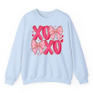 Coquette Valentine XOXO Funny Valentines Day Men Women Kids Sweatshirt 02