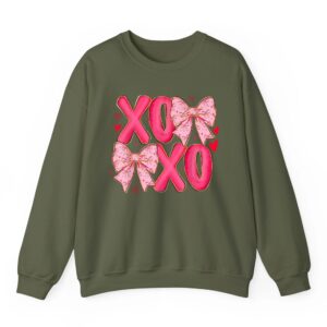 Coquette Valentine XOXO Funny Valentines Day Men Women Kids Sweatshirt 03