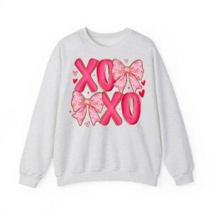 Coquette Valentine XOXO Funny Valentines Day Men Women Kids Sweatshirt 04