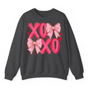 Coquette Valentine XOXO Funny Valentines Day Men Women Kids Sweatshirt 06