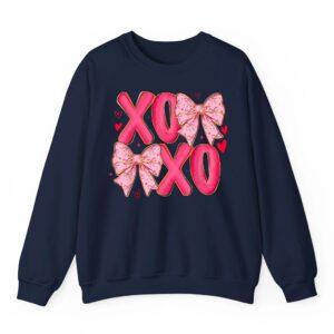 Coquette Valentine XOXO Funny Valentines Day Men Women Kids Sweatshirt 07