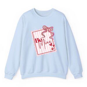 Coquette Valentines Postage Stamp Be Mine Heart Valentines Sweatshirt 02