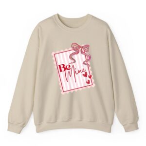 Coquette Valentines Postage Stamp Be Mine Heart Valentines Sweatshirt 08