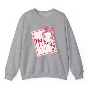 Coquette Valentines Postage Stamp Be Mine Heart Valentines Sweatshirt 09