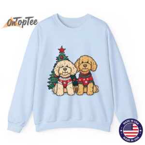 Cute Christmas Golden Doodle Dogs Holiday Sweatshirt 04