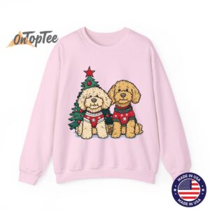 Cute Christmas Golden Doodle Dogs Holiday Sweatshirt 05