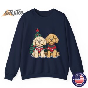 Cute Christmas Golden Doodle Dogs Holiday Sweatshirt 06