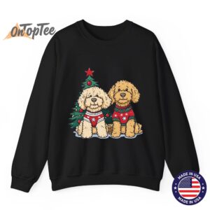 Cute Christmas Golden Doodle Dogs Holiday Sweatshirt 07