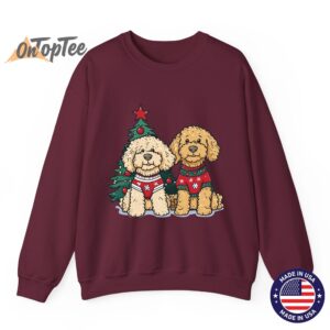 Cute Christmas Golden Doodle Dogs Holiday Sweatshirt 08