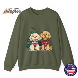 Cute Christmas Golden Doodle Dogs Holiday Sweatshirt 09