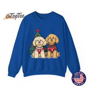 Cute Christmas Golden Doodle Dogs Holiday Sweatshirt 10