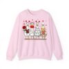 Cute Vibes Coquette Bow Valentine Boys Girls Kids Sweatshirt