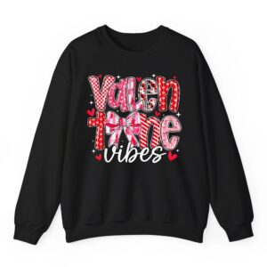 Cute Vibes Coquette Bow Valentine Boys Girls Kids Sweatshirt