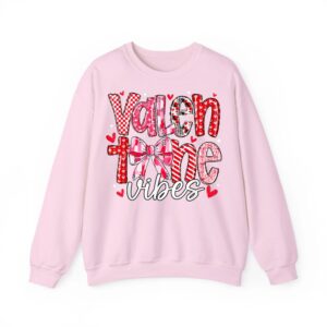 Cute Vibes Coquette Bow Valentine Boys Girls Kids Sweatshirt 03