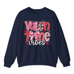 Cute Vibes Coquette Bow Valentine Boys Girls Kids Sweatshirt 04
