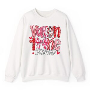 Cute Vibes Coquette Bow Valentine Boys Girls Kids Sweatshirt 08