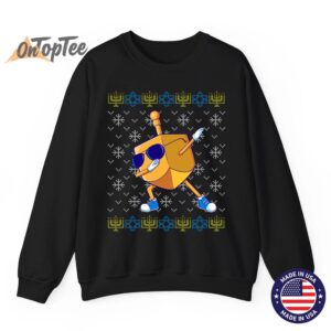 Dabbing Dreidel Ugly Sweatshirt for Hanukkah Gift