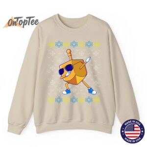 Dabbing Dreidel Ugly Sweatshirt for Hanukkah Gift 2 Dabbing Dreidel Ugly Sweatshirt for Hanukkah Gift 03