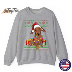 Dachshund Dog Lover Ugly Christmas Lights Sweatshirt 2 Dachshund Dog Lover Ugly Christmas Lights Sweatshirt 03
