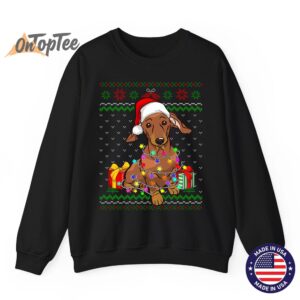 Dachshund Dog Lover Ugly Christmas Lights Sweatshirt 6 Dachshund Dog Lover Ugly Christmas Lights Sweatshirt 07