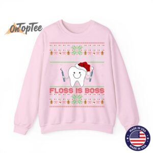 Dentist Plaque Wack Floss Is Boss Ugly Christmas Sweatshirt 4 Dentist Plaque Wack Floss Is Boss Ugly Christmas Sweatshirt 05