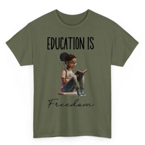 Education is Freedom Black Teacher Books Black History Month T Shirt 05