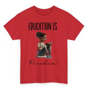 Education is Freedom Black Teacher Books Black History Month T Shirt 06