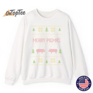 Farmer pigs Merry Pigmas pig farm Ugly Christmas Sweatshirt 11